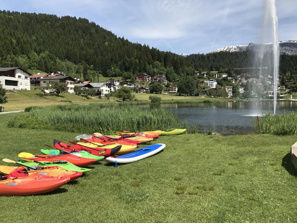 Ferienwohnung Laax Mit Traumblick, Grossem Balkon Und Terrasse Esterno foto