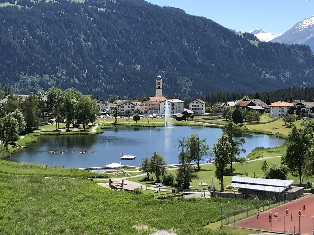 Ferienwohnung Laax Mit Traumblick, Grossem Balkon Und Terrasse Esterno foto