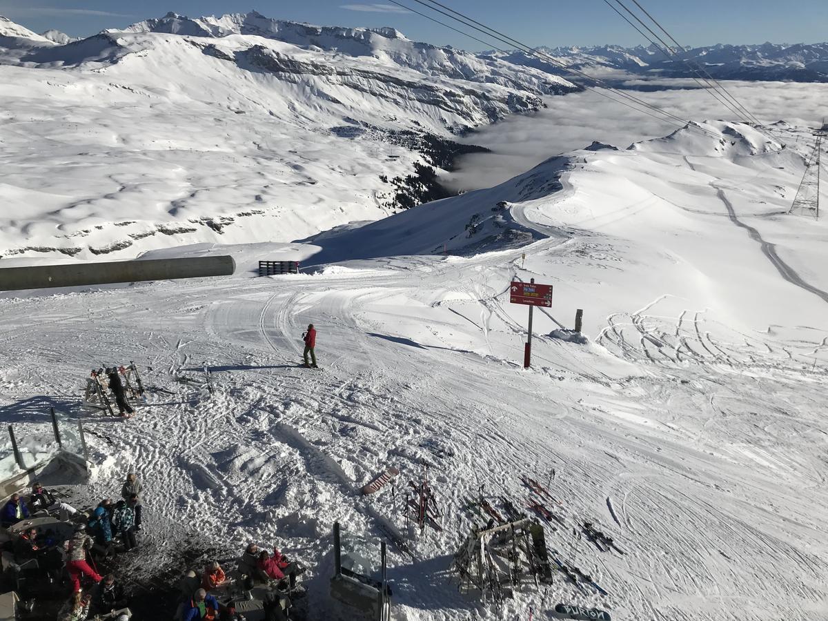 Ferienwohnung Laax Mit Traumblick, Grossem Balkon Und Terrasse Esterno foto